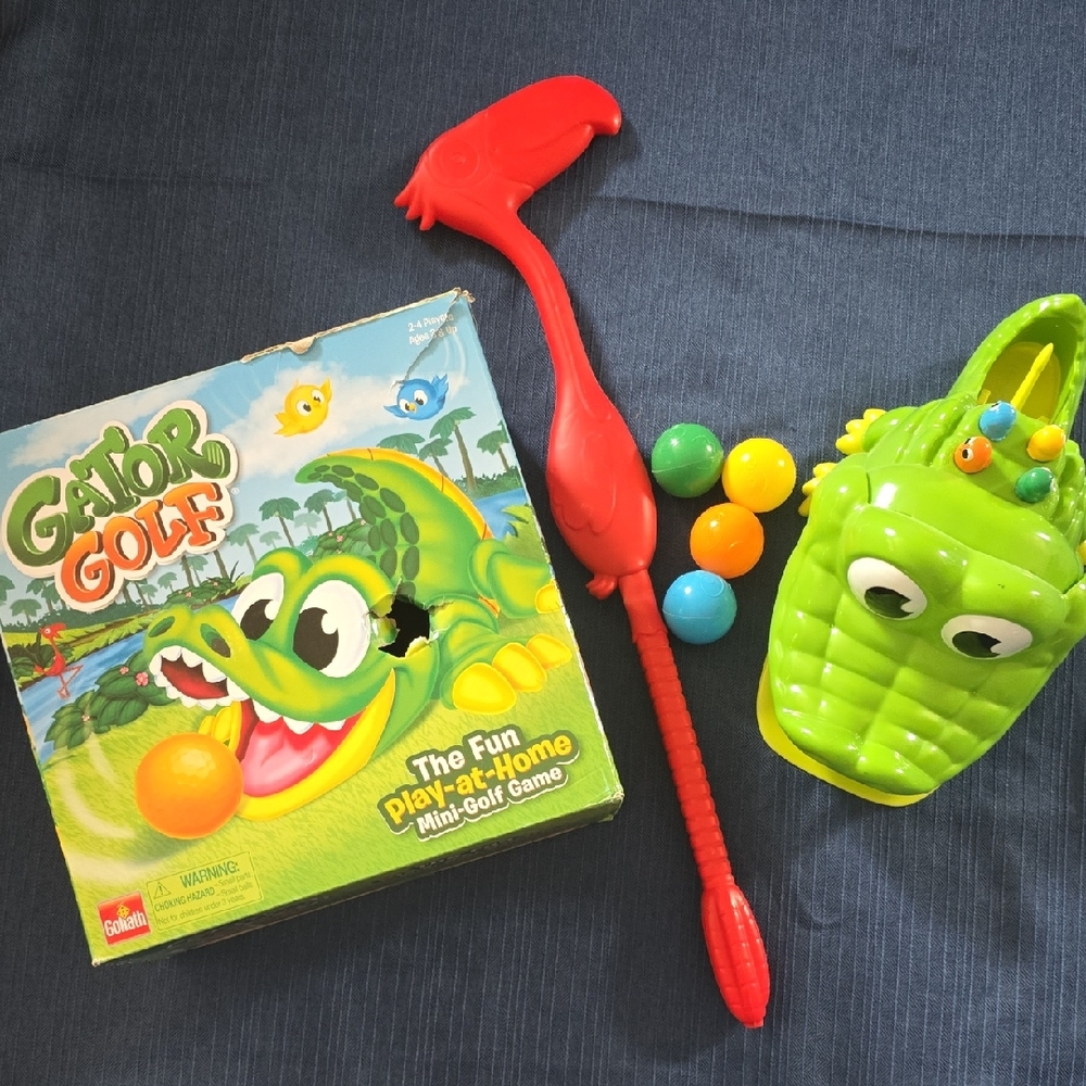 Gator Golf Game Kids Play Indoors Outdoors Fun Party Take Turns Toddler Ages 3+